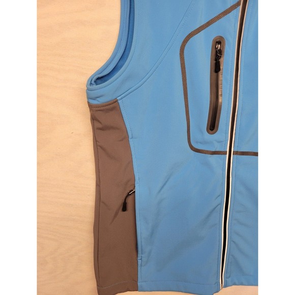 Alpine Cotton Men's SZ L Vest Fleece Lined Zip Pockets Blue Gray Outdoor Core - Picture 4 of 11